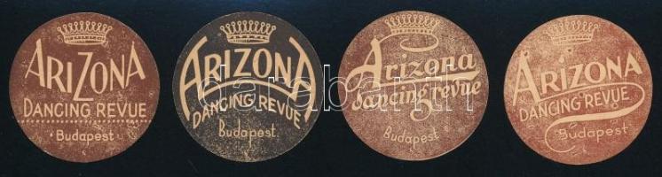 4 db Arizona Dancing Revue Budapest reklámkorong, d: 4,5 cm