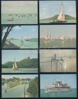 14 db a Balatonnal kapcsolatos ismeretterjesztő kártya és bőröndcímke