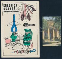 14 db a Balatonnal kapcsolatos ismeretterjesztő kártya és bőröndcímke