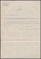1939 Br. Nyáry László névjegye, hátulján kézzel írt soraival + Nyáry Rositával kapcsolatos iratok