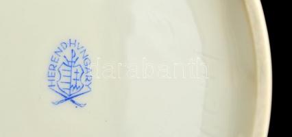 Herendi díszváza, plasztikus figurákkal, kézzel festett, jelzett,   hibátlan, m:27,5 cm