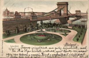 Budapest Lánchíd Litho