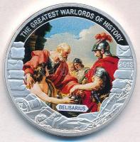 Palau 2013. 1$ Cu "Nagy Hadvezérek - Belizár" multicolor, tanúsítvánnyal T:PP Palau 2013.1 Dollar Cu "The Greatest Warlords of History - Belisarius" multicolor, with certificate C:PP