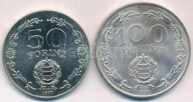 1970. 50Ft Ag + 100Ft Ag "Felszabadulás" pár T:BU
Adamo EM36, EM37