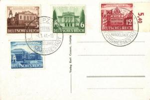 Leipzig, Reichsmesserstadt, Messbetrieb in Peterstrasse / NS flags, swastika, So. Stpl