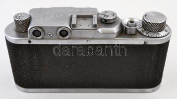 cca 1953 Fed-1 (G) szovjet fényképezőgép, 1:3,5 f=50 mm objektívvel, eredeti bőr tokjában / Vintage ...