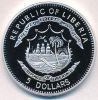 Libéria 2009. 5$ Cu "Nagy Hadvezérek - Nelson admirális" multicolor, tanúsítvánnyal T:PP
...