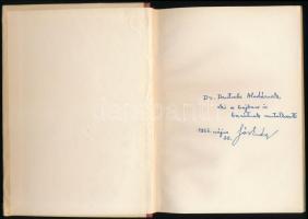 Sós Endre: Cervantes. Bp., 1955, Művelt Nép. Kiadói félvászon-kötés. A szerző által dedikált Detusch...