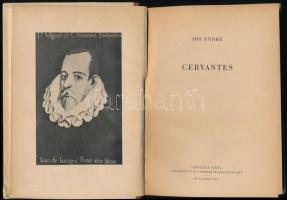 Sós Endre: Cervantes. Bp., 1955, Művelt Nép. Kiadói félvászon-kötés. A szerző által dedikált Detusch...