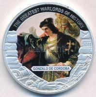 Libéria 2011. 5$ Cu "Nagy Hadvezérek - Gonzalo de Córdoba" multicolor, tanúsítvánnyal T:PP Liberia 2011. 5 Dollars Cu "The Greatest Warlords of History - Gonzalo de Córdoba" multicolor, with certificate C:PP