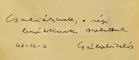 Gábor Miklós: Tollal. Naplójegyzetek. Bp.,1963, Szépirodalmi. Kiadói egészvászon-kötés. A szerző ált...