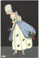 Art Nouveau lady. B. K. W. I. 384-3. s: Mela Koehler