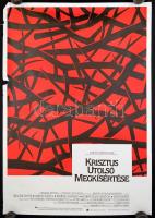 1988 Krisztus utolsó megkísértése, amerikai film plakát, rendezte: Martin Scorsese, szélén szakadás, 82x57 cm