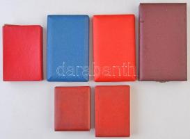 6db-os vegyes kitüntetés tétel a szocializmusból, mindegyik tokban, közte 1985. "Munka Érdemren...