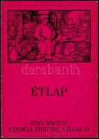 1972-1980 9 db különböző étlap (Aranybárány, SzSzB Megyei Szálloda és Vendéglő Vállalat, Dunakömlődi...