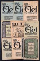 1917-1918 Az Élet, képes heti folyóirat 13 db száma