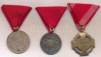 1873. "Hadiérem" Br katonai érdemérem modern mellszalaggal + 1898. "Jubileumi Emlékér...