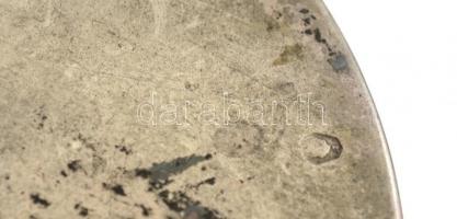 Ezüst (Ag.) mini gyertyatartó, jelzett, m:2 cm, d:9 cm, nettó:117 g