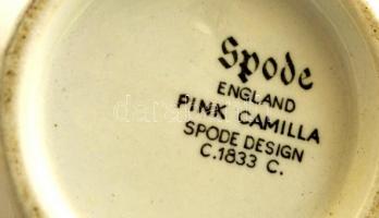 Spode Pink Camilla levonóképes tejszín kiöntő, jelzett, hibátlan, m:8 cm