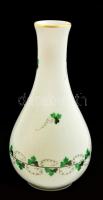 Herendi petrezselyemmintás váza, kézzel festett, jelzett, hibátlan, m: 15,5 cm