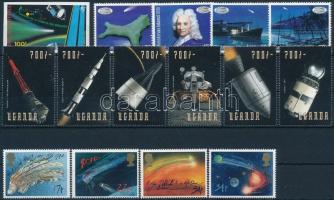 1986-1999 Űrkutatás 2 sor + 7 db önálló érték, 1986-1999 Space Research 2 sets + 7 stamps