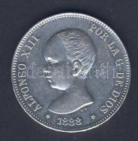 Spanyolország 1888.(88) MP-M 5P Ag T:2+