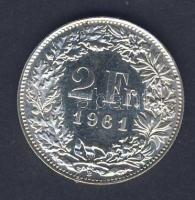 Svájc 1961. 2Fr Ag T:1