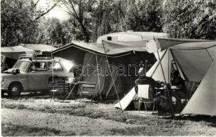 Balatonfüred - 8 db modern képeslap; Camping, Lóczy Lajos gimnázium, Mezőgazdasági szakközépiskola, ...
