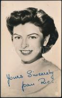Joan Rice (1930-1997) angol színésznő aláírása az őt ábrázoló fotón / Autograph signed photo 9x14 cm.