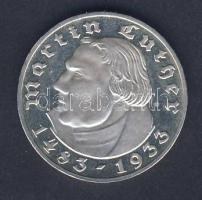 Német 3. Birodalom 1933A 2M Ag "Martin Luther" T:PP R!