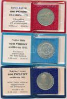 1983. 100Ft alpakka "Simon Bolivár" + 1983. 100Ft alpakka "Czóbel Béla" + 100Ft ...