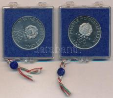 1980. 100Ft "Szovjet-magyar közös űrrepülés" eredeti, plombált MNB plasztiktokban (2xklf) ...