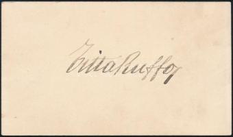 Titta Ruffo (1877-1953) Olasz operaénekes aláírása névjegyen / Italian baritone autograph signature