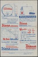 1939 BNV Budapesti Nemzetközi Vásár helyszínrajz, hátoldalán térképpel 22x32 cm