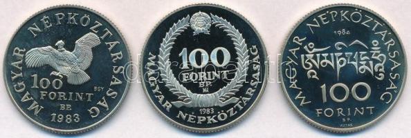 1983. 100Ft alpakka "Simon Bolivár" + 1983. 100Ft alpakka "Czóbel Béla" + 1984. ...