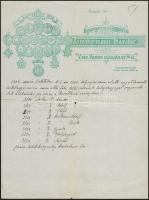 cca 1930 4 db klf fejléces számla grafikus fejléccel