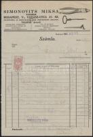 cca 1930 4 db klf fejléces számla grafikus fejléccel