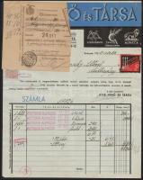 cca 1930 4 db klf fejléces számla grafikus fejléccel