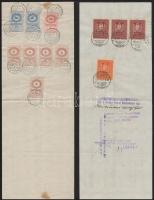 1941 Váltók Simontornya, Esztergom, Marcali, Miskolc. 15,20,48,72f, 1p20f