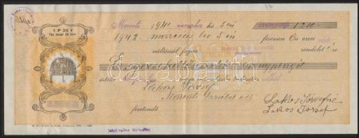 1941 Váltók Simontornya, Esztergom, Marcali, Miskolc. 15,20,48,72f, 1p20f