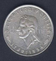 Német 3. Birodalom 1934F 5M Ag "Friedrich Schiller" T:2 pici ph.