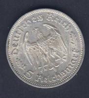 Német 3. Birodalom 1934F 5M Ag "Friedrich Schiller" T:2 pici ph