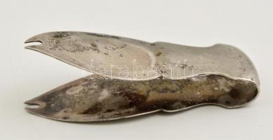 Antik ezüst (Ag.) csíptető-fogó, jelzett, nettó: 16,5 g