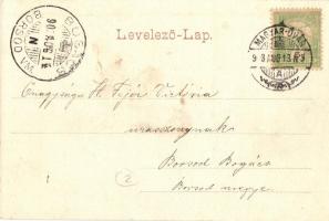 Mosonmagyaróvár, Magyaróvár; utcakép templomokkal. Kiadja Kumpf Antal