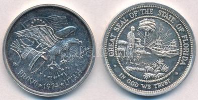 Amerikai Egyesült Államok 1974(?) "Liberty Metals Uncorporated / Utah" jelzett Ag emlékére...