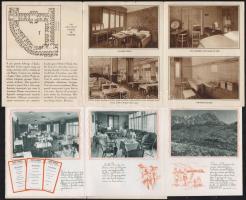 cca 1930 2 db hotel reklám nyomtatvány: Hotel Corona Cortina D'Ampezzo, Hotel Titanus Loreto Mi...