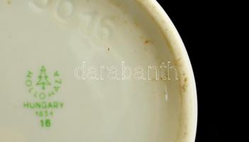 Hollóházi retro váza, matricás, jelzett, hibátlan, m:22,5 cm