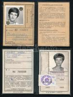 1951-1983 MÁV arcképes igazolvány közszolgálati alkalmazottak és családtagjaik részére, 6 db