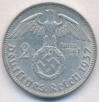 Német Harmadik Birodalom 1937A 2M Ag "Hindenburg" T:2
German Third Reich 1937A 2 Mark Ag ...