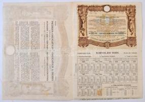 Budapest 1906. "Pesti Hazai Első Takarékpénztár-Egyesület" nyereménykötvénye 100K-ról, szá...